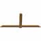 Ekena Millwork Eugene Smooth Timber Gable Bracket, Western Red Cedar, 84"W x 38"H x 1 1/2"D x 5 1/2"F, 11/12 Pitch GBW084X38X0206EUG00SWR - alternate 2